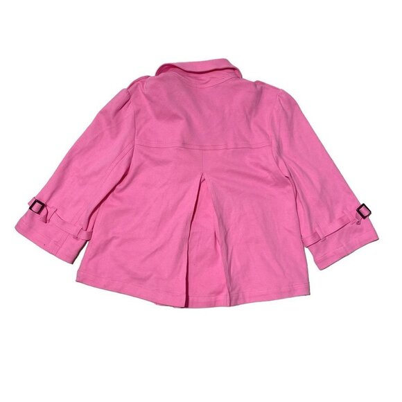 KC Parker Kids Bright Pink Double Breasted Retro Fit 3/4 Sleeve Jacket - Picture 3 of 3